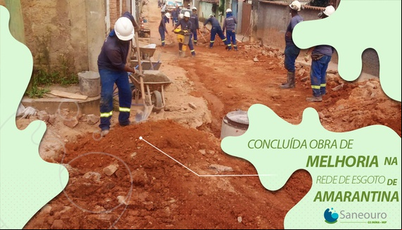 CONCLUÍDA OBRA DE MELHORIA NA REDE DE ESGOTO DE AMARANTINA