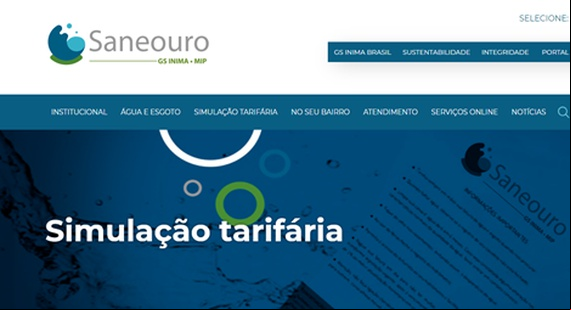 SANEOURO lança simulador tarifário